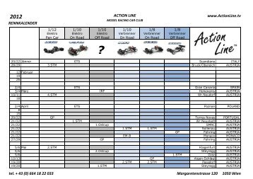 RENNKALENDER ACTION LINE www.ActionLine.tv tel. + ... - XRAY.at