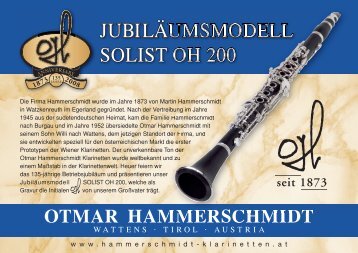 jubilÃ¤umsmodell solist oh 200 - Otmar Hammerschmidt Klarinetten