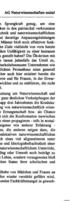 N aturwissenschaftlich- technische Bildung- Für Mädclten keine ...