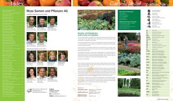 Garten/Jardin Wyss Samen und Pflanzen AG Index