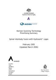 Spinal interbody fusion with Hydrosorbâ¢ cages - the Australia and ...