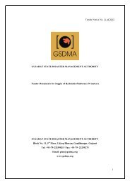 Tender 11 of 2013 - Gujarat State Disaster Management Authority