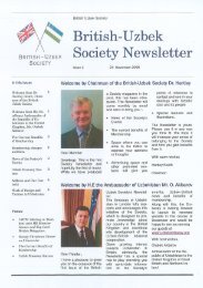 Newsletter of British Uzbek Society - November 2008