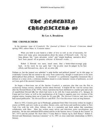 The Nemedian Chroniclers #9 - Robert-E-Howard