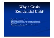 Why a Crisis Residential Unit? - Texas Council of Community Centers