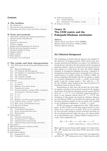 The CKM matrix and the Kobayashi-Maskawa mechanism - Physics