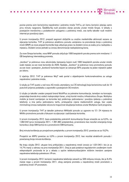 Kompletna objava u .pdf formatu - T-Hrvatski Telekom