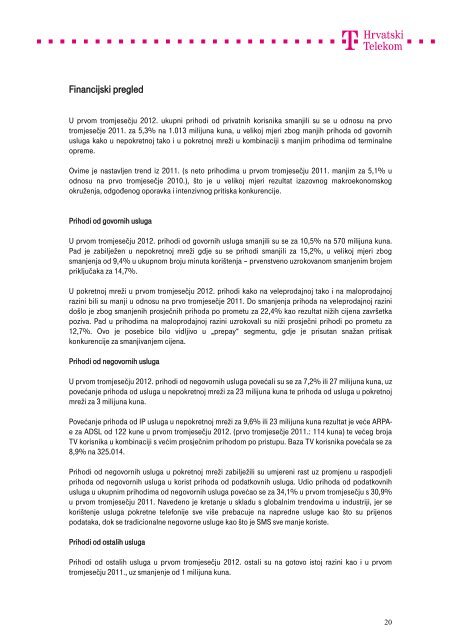 Kompletna objava u .pdf formatu - T-Hrvatski Telekom