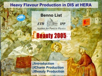 Heavy Flavour Production in DIS at HERA Benno List - Zeus - Desy