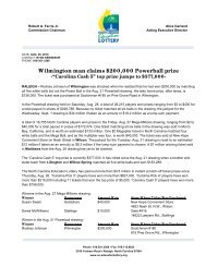 Wilmington man claims $200,000 Powerball prize - North Carolina ...