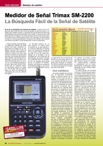 Medidor de SeÃ±al Trimax SM-2200