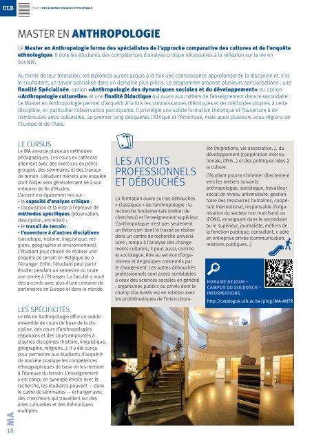 Consulter notre brochure ici - FacultÃ© des Sciences sociales et ...