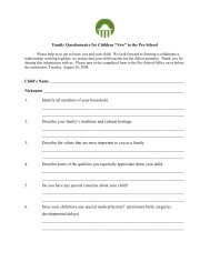 Family Questionnaire - Key School