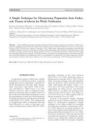 A Simple Technique for Chromosome Preparation from Embryonic ...