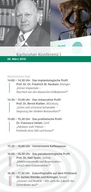 Programm - Akademie für Zahnärztliche Fortbildung Karlsruhe