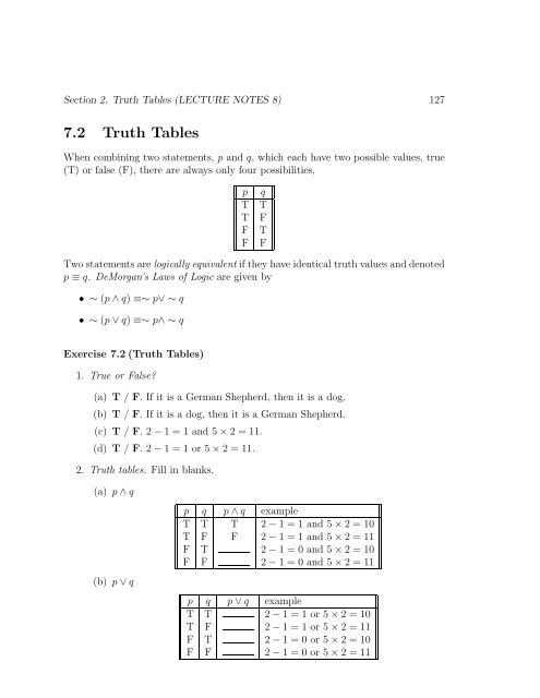 class lecture notes 8