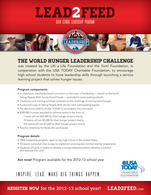 Lead2Feed High School Leadership Program - South Dakota Team ...