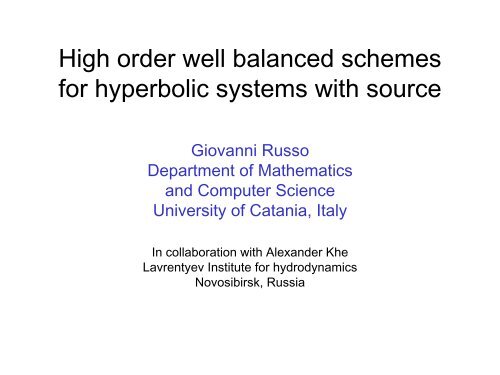 High order well balaced schemes for systems of - Philippe LeFloch