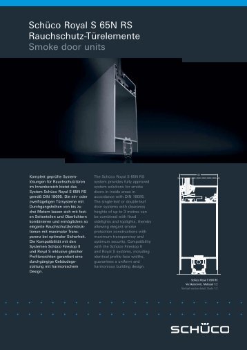 Schüco Royal S 65N RS Rauchschutz-Türelemente Smoke door units