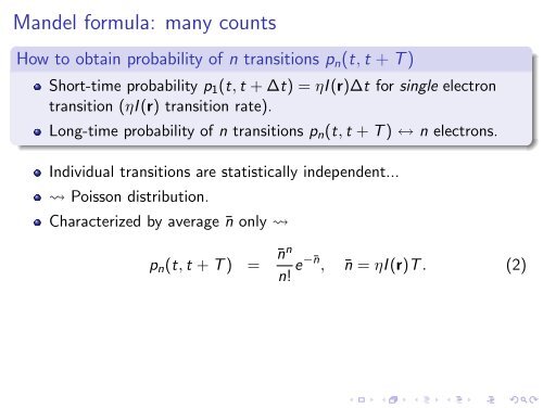 Photoelectron counting in quantum optics