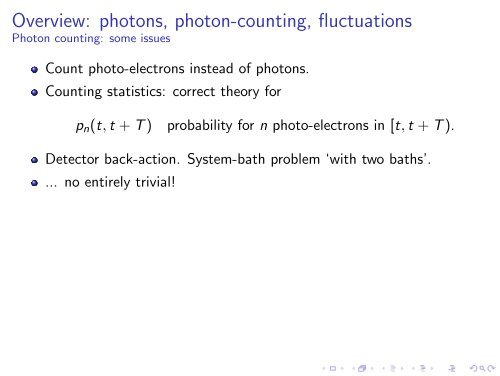Photoelectron counting in quantum optics