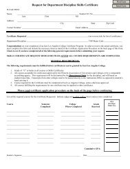 Request for Department Certificate of Completion - East Los ...