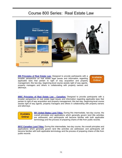 IRWA's Digital Course Catalog - International Right of Way Association