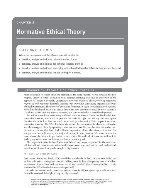 normative Ethical theory - CIPD