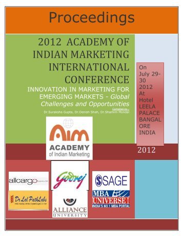 Index of Paper Presentations for the Parallel Sessions - Academy of ...