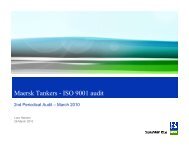 Maersk Tankers - ISO 9001 audit