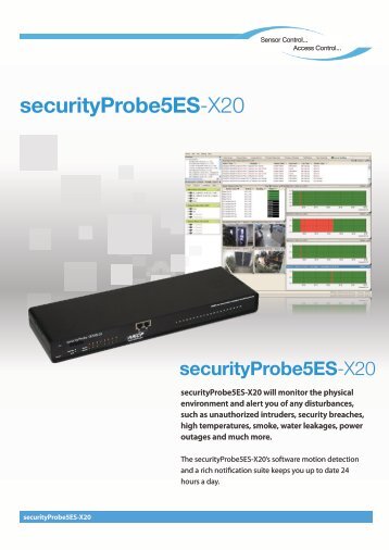 AKCP securityProbe 5ES-X20 Datasheet - Openxtra