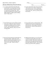 Distance Rate Time Word Problems.pdf - Eastchester High School