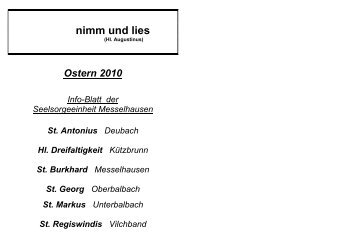 nimm und lies - Oberbalbach