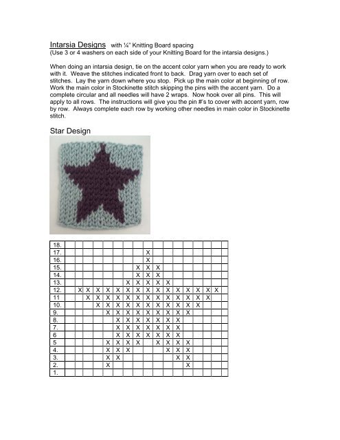 Star Design - Authentic Knitting board