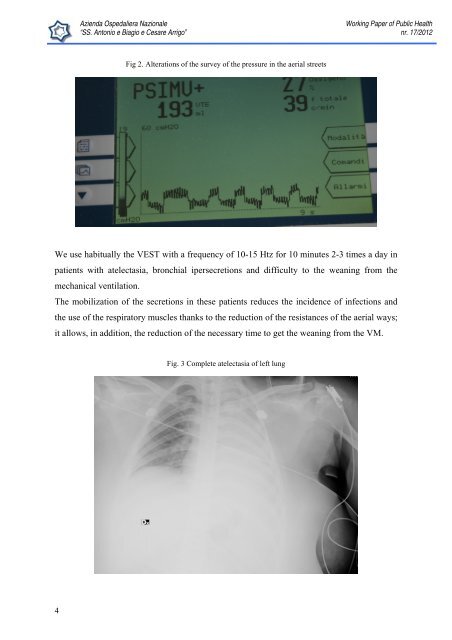 Working Paper of Public Health Volume 2012 - Azienda Ospedaliera ...