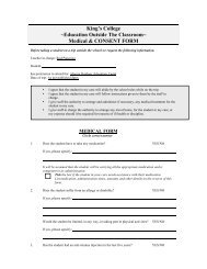 Ahuroa Medical Consent Form - King's College