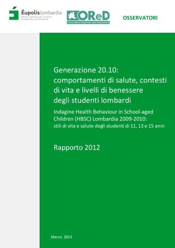 Stili di vita e salute degli studenti di 11, 13 e 15 anni - Ãupolis ...