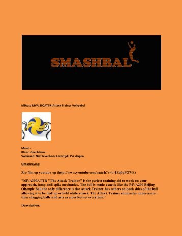 Meer info - Smashbal