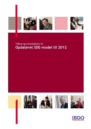 Opdateret SDE-model til 2012 - BDO