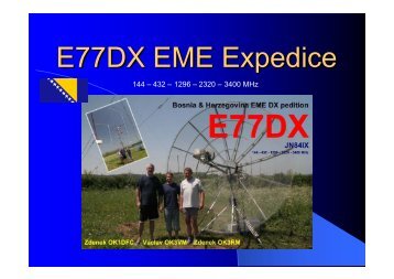 OK1DFC - E77DX EME Expedition - NTMS