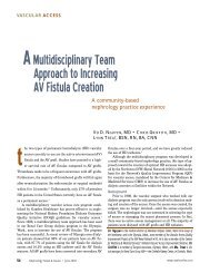 A Multidisciplinary Team Approach to Increasing AV Fistula Creation