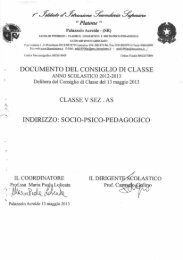 documento del 15 maggio 2013 classe v a liceo ... - Liceo Platone
