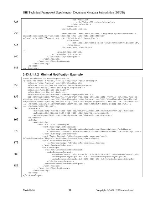 Document Metadata Subscription - IHE