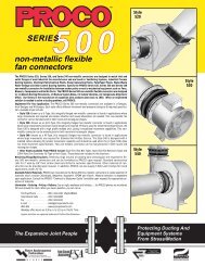 500 non-metallic flexible fan/duct connectors SERIES