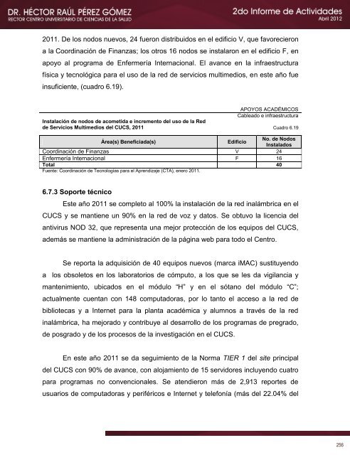 2011-2012 - Centro Universitario de Ciencias de la Salud ...