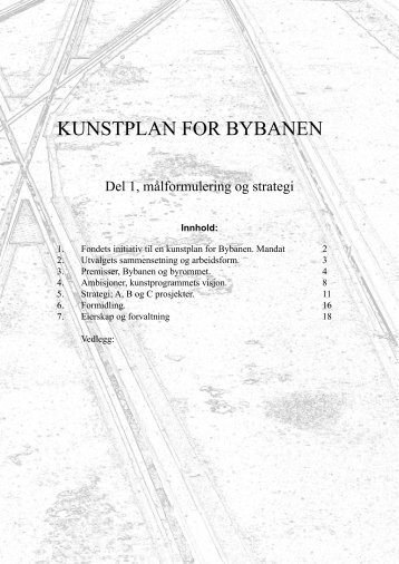 KUNSTPLAN FOR BYBANEN - Koro