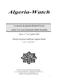 Dossier de presse - Le procÃ¨s du gÃ©nÃ©ral Khaled ... - Algeria-Watch