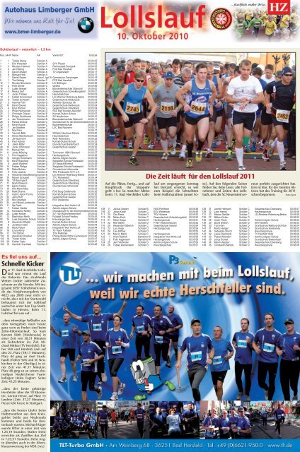 Schnelle Kicker Die Zeit läuft für den Lollslauf 2011