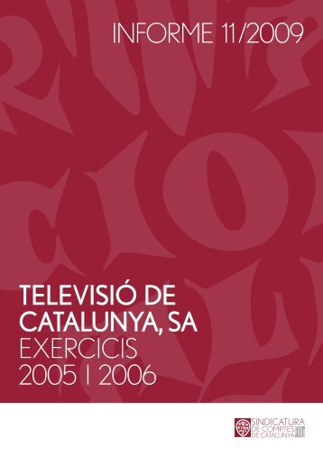 Informe 11/2009 - Generalitat de Catalunya