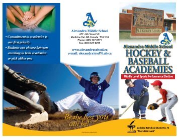 Sports Academy Brochure - Alexandra Middle School